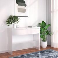 Konsolbord 100x35x76,5 cm konstrueret træ hvid