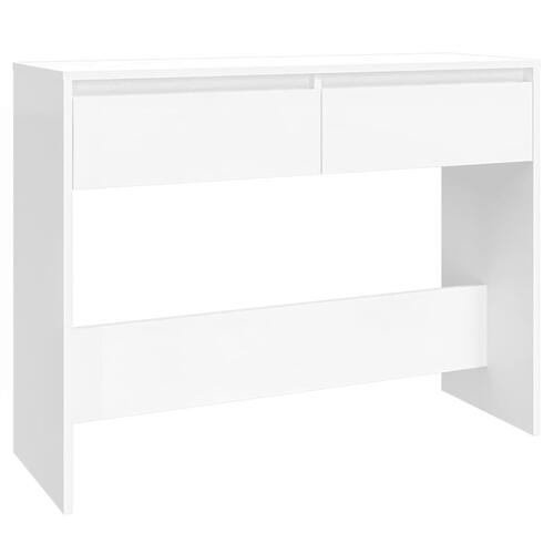 Konsolbord 100x35x76,5 cm konstrueret træ hvid