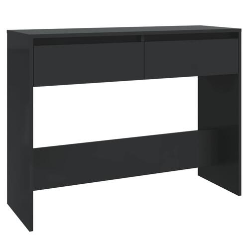 Konsolbord 100x35x76,5 cm konstrueret træ sort