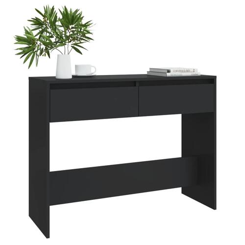 Konsolbord 100x35x76,5 cm konstrueret træ sort
