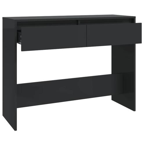 Konsolbord 100x35x76,5 cm konstrueret træ sort