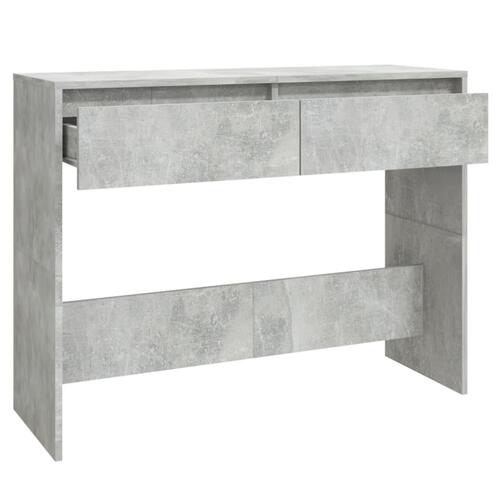 Konsolbord 100x35x76,5 cm konstrueret træ betongrå