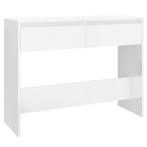 Konsolbord 100x35x76,5 cm spånplade hvid højglans