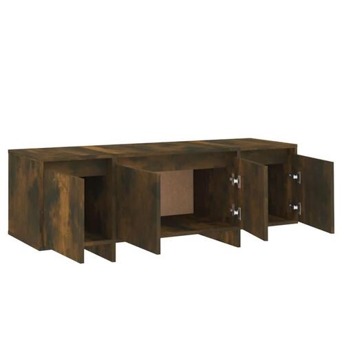 Tv-bord 120x30x40,5 cm konstrueret træ røget egetræsfarve