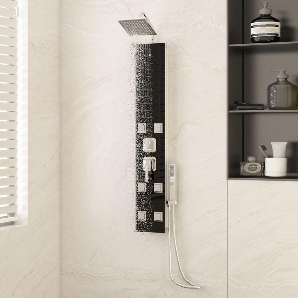 Brusepanel 18x45,5x130 cm glas sort
