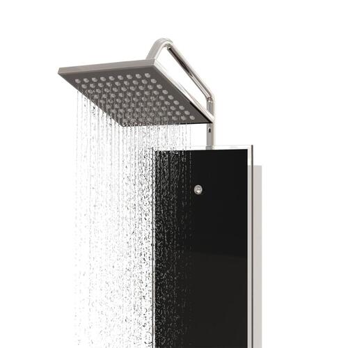 Brusepanel 18x45,5x130 cm glas sort