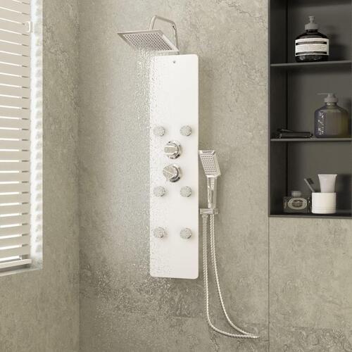 Brusepanel 25x47,5x130 cm glas hvid