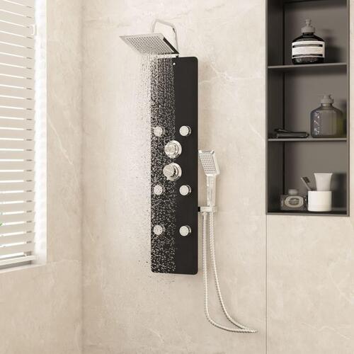 Brusepanel 25x47,5x130 cm glas sort