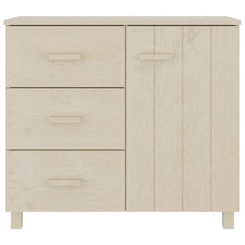 Skænk HAMAR 90x40x80 cm massivt fyrretræ honningbrun