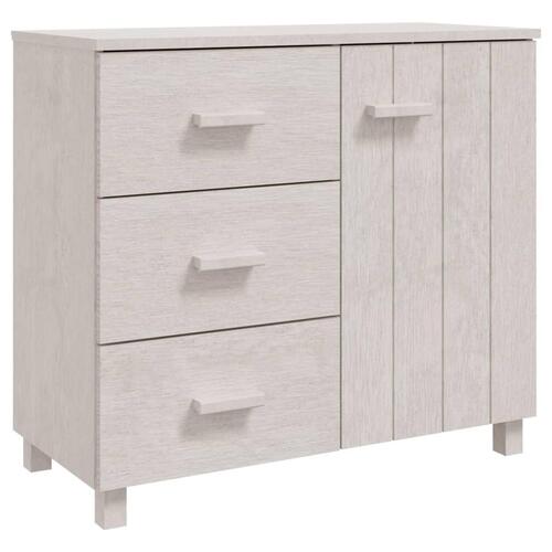 Skænk HAMAR 90x40x80 cm massivt fyrretræ hvid