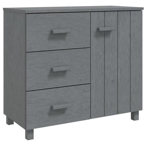 Skænk HAMAR 90x40x80 cm massivt fyrretræ mørkegrå