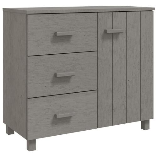 Skænk HAMAR 90x40x80 cm massivt fyrretræ lysegrå