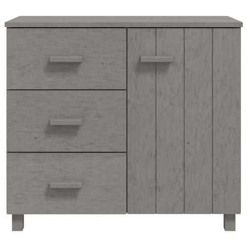 Skænk HAMAR 90x40x80 cm massivt fyrretræ lysegrå