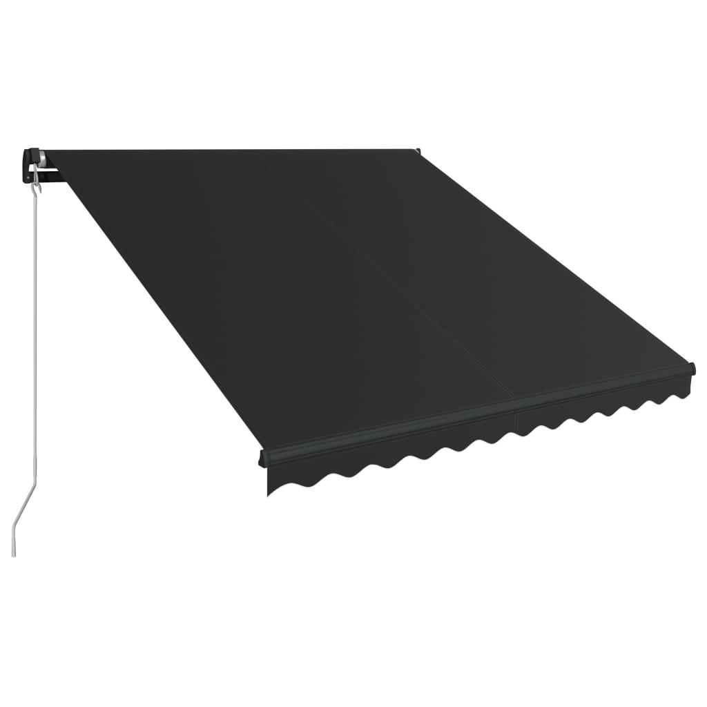 Foldemarkise manuel betjening 300 x 250 cm antracitgrå