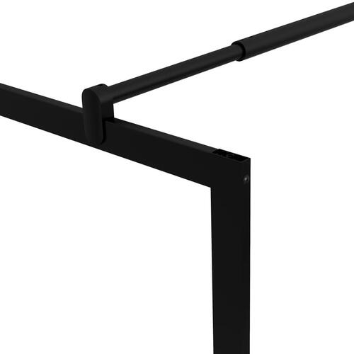 Bruseafskærmning 80x195 cm hærdet glas sort