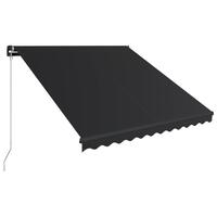 Foldemarkise med manuel betjening 350 x 250 cm antracitgrå