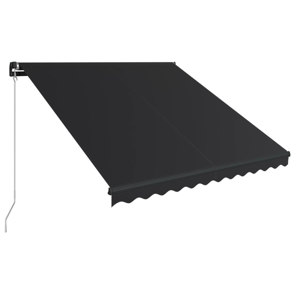 Foldemarkise med manuel betjening 350 x 250 cm antracitgrå