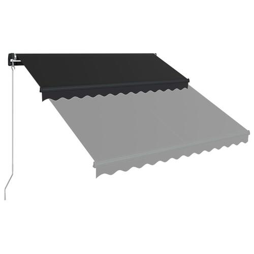 Foldemarkise med manuel betjening 350 x 250 cm antracitgrå