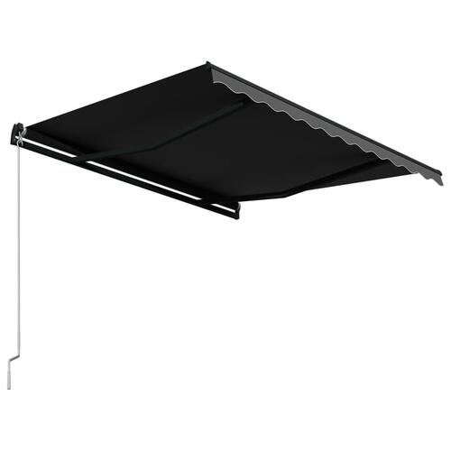 Foldemarkise med manuel betjening 350 x 250 cm antracitgrå