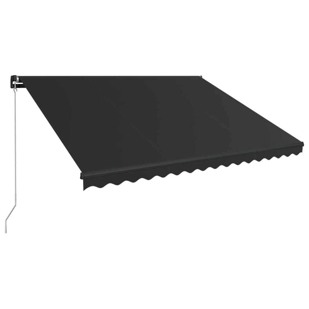 Foldemarkise manuel betjening 450 x 300 cm antracitgrå