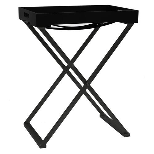 Foldbart bakkebord 48x34x61 cm MDF sort