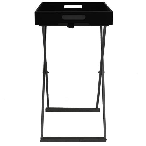 Foldbart bakkebord 48x34x61 cm MDF sort