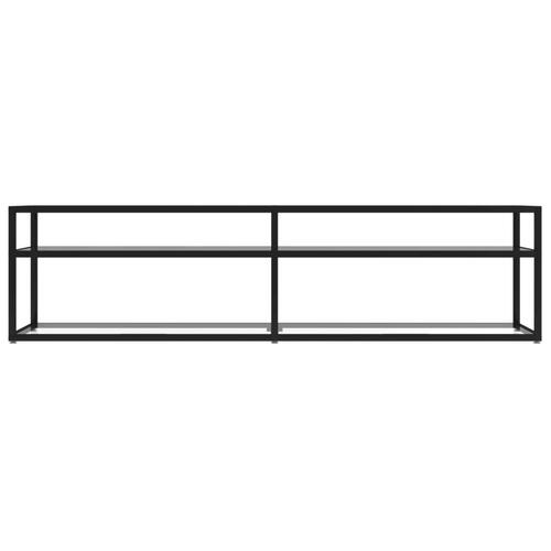 Tv-bord 160x40x40,5 cm hærdet glas transparent