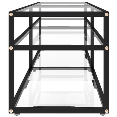 Tv-bord 160x40x40,5 cm hærdet glas transparent