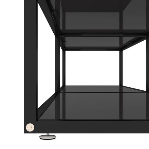 Tv-bord 180x40x40,5 cm hærdet glas sort