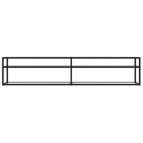 Tv-bord 200x40x40,5 cm hærdet glas transparent