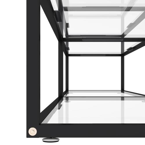 Tv-bord 200x40x40,5 cm hærdet glas transparent