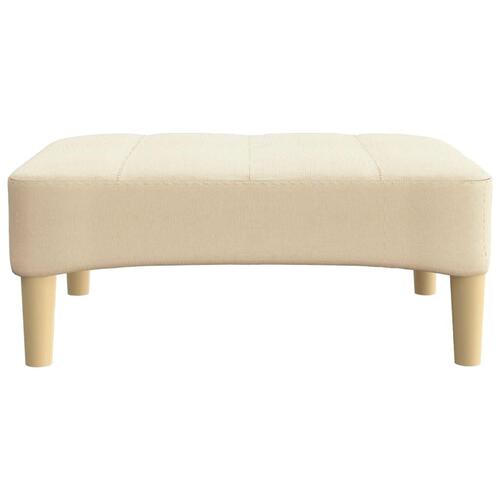Fodskammel 78x56x32 cm stof cremefarvet