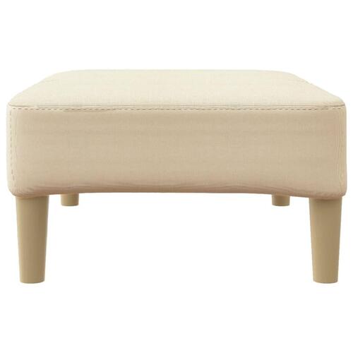 Fodskammel 78x56x32 cm stof cremefarvet