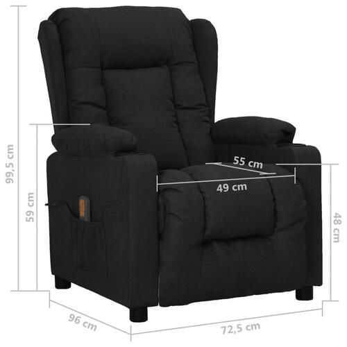 Massagestol stof sort