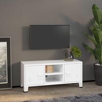 Industrielt tv-skab 105x35x42 cm hvid