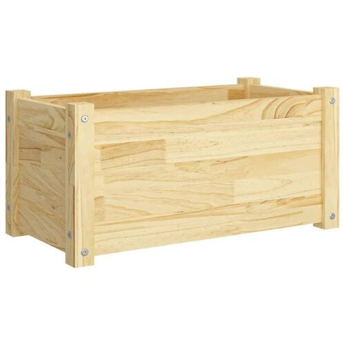 Plantekasser 2 stk. 60x31x31 cm massivt fyrretræ