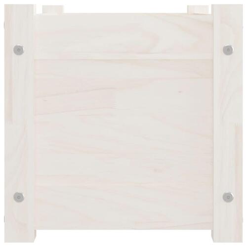 Plantekasse 60x31x31 cm massivt fyrretræ hvid