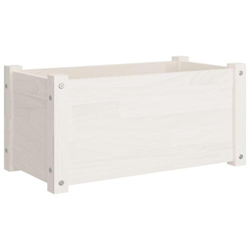 Plantekasser 2 stk. 60x31x31 cm massivt fyrretræ hvid