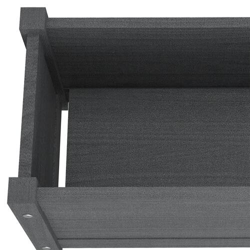Plantekasser 2 stk. 60x31x31 cm massivt fyrretræ grå