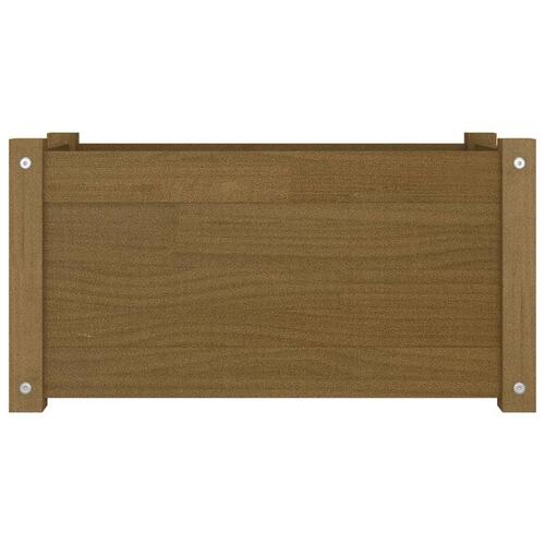 Plantekasse 60x31x31 cm massivt fyrretræ gyldenbrun