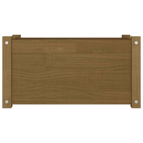 Plantekasser 2 stk. 60x31x31 cm massivt fyrretræ gyldenbrun
