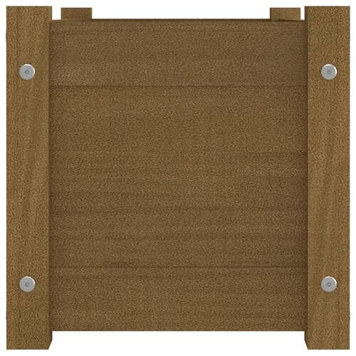 Plantekasser 2 stk. 60x31x31 cm massivt fyrretræ gyldenbrun