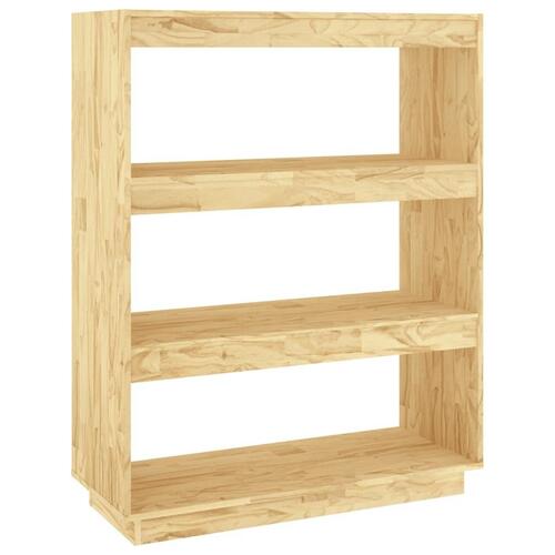 Bogreol/rumdeler 80x35x103 cm massivt fyrretræ