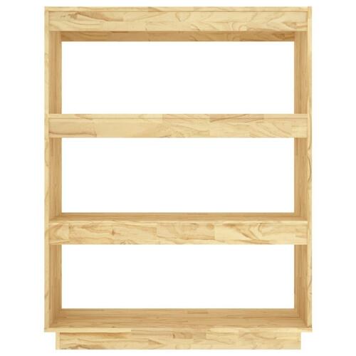 Bogreol/rumdeler 80x35x103 cm massivt fyrretræ