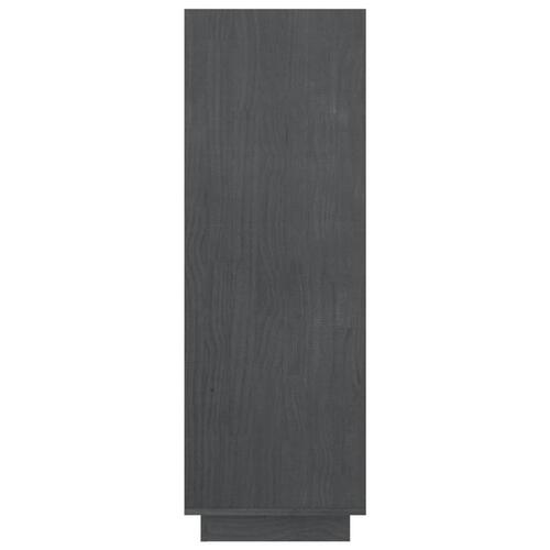 Bogreol/rumdeler 80x35x103 cm massivt fyrretræ grå