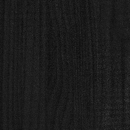 Bogreol/rumdeler 80x35x103 cm massivt fyrretræ sort