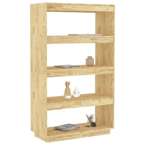 Bogreol/rumdeler 80x35x135 cm massivt fyrretræ
