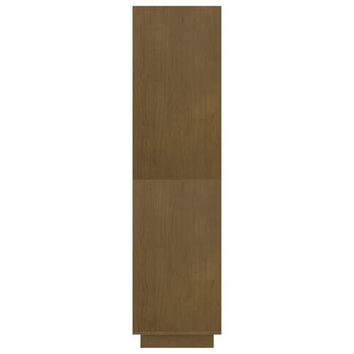 Bogreol/rumdeler 80x35x135 cm massivt fyrretræ gyldenbrun