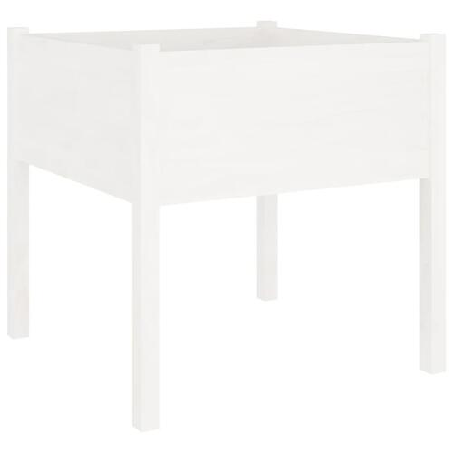 Plantekasser 2 stk. 70x70x70 cm massivt fyrretræ hvid