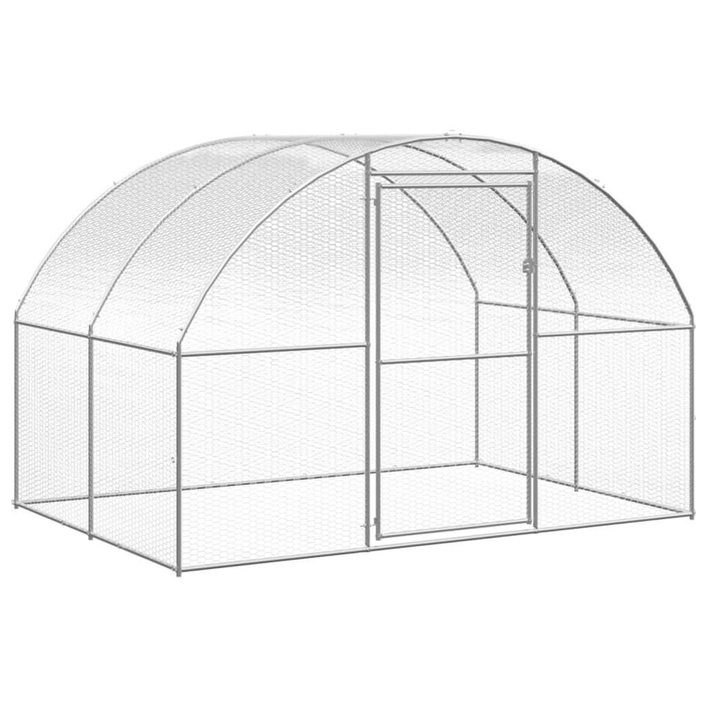 Hønsehus 3x2x2 m galvaniseret stål